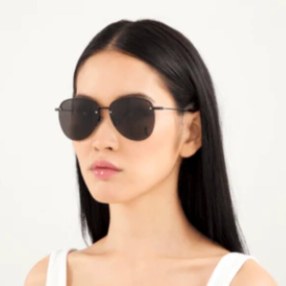 YSL | SL 328/K M-001 | Unisex Sunglasses | Black Aviator Style - Picture 1 of 4